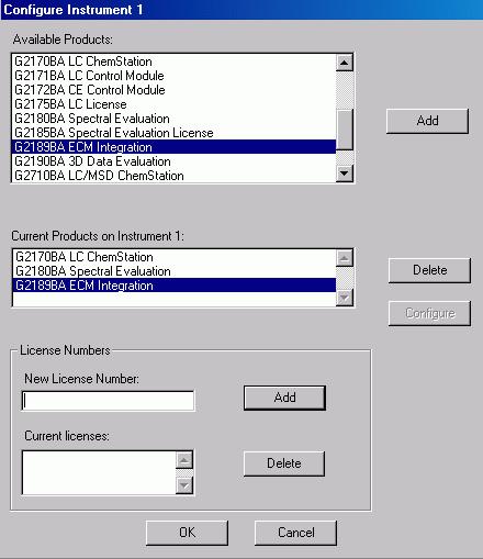 Enabling ECM Functionality 2 Installing the ECM Integration Select an instrument number and