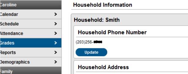 Household information for your family can also