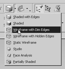 2-22 Parametric Modeling with UGS NX Display Modes The display in the graphics window has two basic display modes: