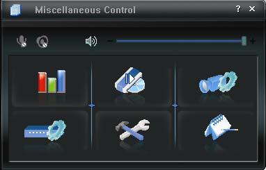 Miscellaneous Control REMOTE OPERATION Click (Miscellaneous Control) on the control panel, and 7 functions are available as follows: Button Function Description Volume Adjustment Color Setting Backup