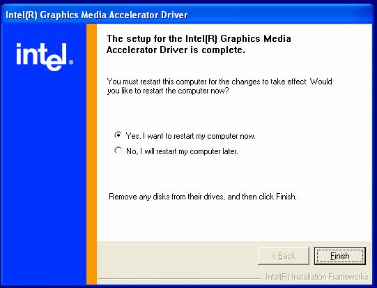 Graphics Media Accelerator Driver window. e.