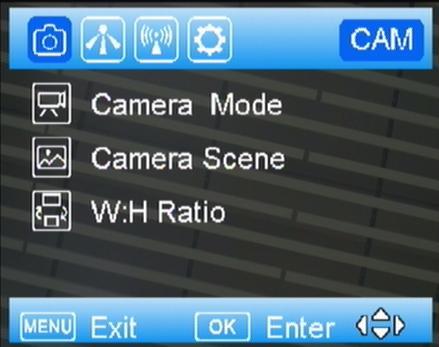 6.4 Send a test photo 1) Switch camera to Setup mode, press button to take a picture, then press OK button to check this picture; 2) Press the MENU button, choose send.