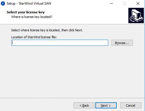 of StarWind Virtual SAN. Select the appropriate option. Click Next to continue. 10.