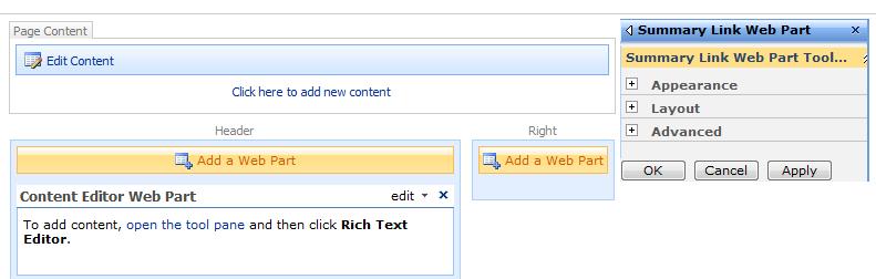 Click Edit beside the web part you just added, select Modify Shared Web Part 2.
