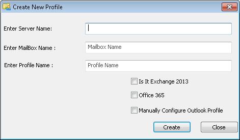Figure 43: Direct option to add Exchange Server through profile 5. Select the Outlook profile from the drop-down menu. 6.