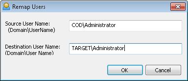 Figure 99: The section to migrate permissions and map users is enabled.