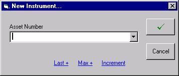 Version 7 Software A Getting Started Exercise 3. From the main menu select Add, Inventory Record. The Enter New Asset Number dialog box is displayed. Figure 3.