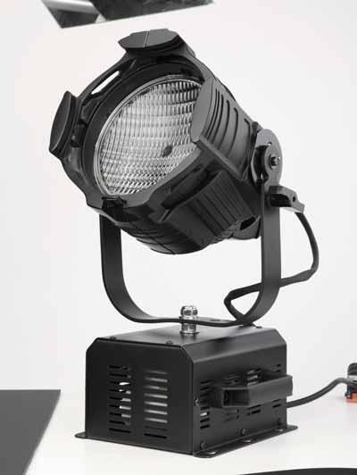 MULTIBEAM MSR 575 LIGHTING FIXTURES Stage spotlight with interchangeable lens Magnetic feed ballast Beam angle determined by the choice of lens Ceramic GX 9.