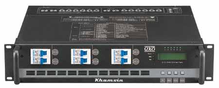 KHAMSIN ELECTRONICS Dimmer Pack 6 DMX channels 24 programmable scenes 10 shows from 24 programmed scenes 90 built-in chase programs Preheat level function Maximum output level ajustable 6 controls