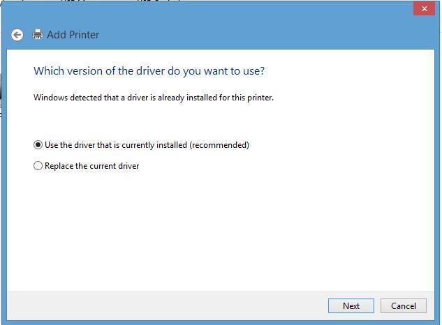 16. When the version driver menu comes up click on the Next button. 17.