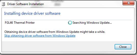 Image is from Windows 7 The below Driver Software Installation pop up window will show up on a Windows 7 system.
