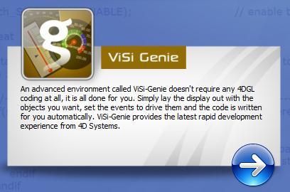 To select ViSi Genie, just click on the