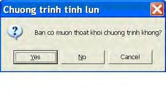 If Truonghop = vbyes Then Sách Lập trình Excel bằng VBA MsgBox "Ban vua chon nut Yes.", vbinformation ElseIf Truonghop = vbno Then MsgBox "Ban vua chon nut No.