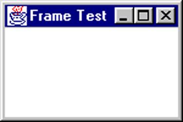 Creating a Frame Frame created by the FrameTest program: As with the