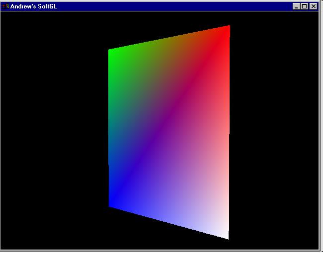 Smooth Color Default is smooth shading OpenGL interpolates vertex colors across visible polygons