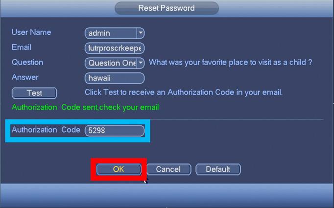D. Enter your email address, select a security question and provide an answer.