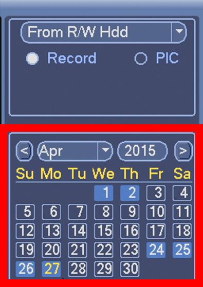 Step 2 Select the date you want to search using the Calendar.