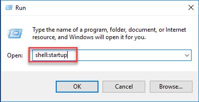 Lab Managing the Startup Folder in Windows 10 c. Close the File Explorer window. d. Right-click Start and select Run. e. The Run window opens. Type shell:startup and press Enter. f.