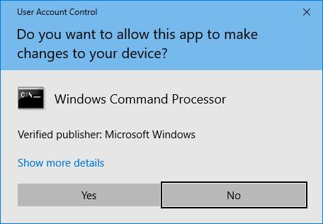 Note: You can also click Start > Windows System > Right-Click Command Prompt > More > Run as administrator. b.