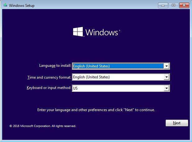 Lab Install Windows 10 Step 2: Configuring Initial settings a. The Windows Setup window opens.