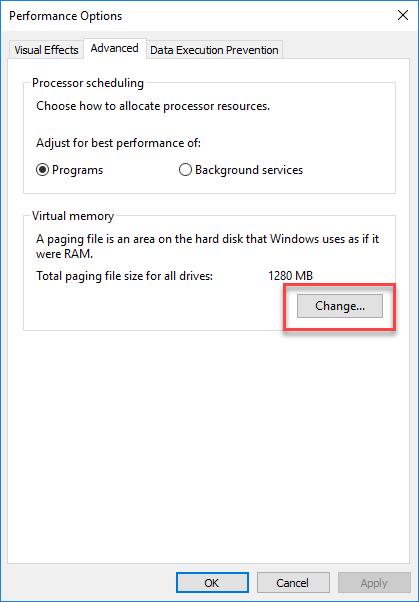 Lab Manage Virtual Memory in Windows 10 Step 2: Make virtual memory changes. a.