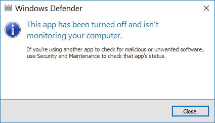 Note: Although Windows Defender Service cannot be controlled through the Computer Management Services window, Windows Defender s status is still monitored and displayed.
