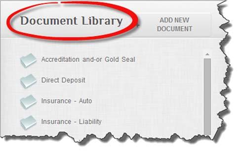 3.5 Uploading Documents Start on your home screen. The document library can be accessed from any agreement application.