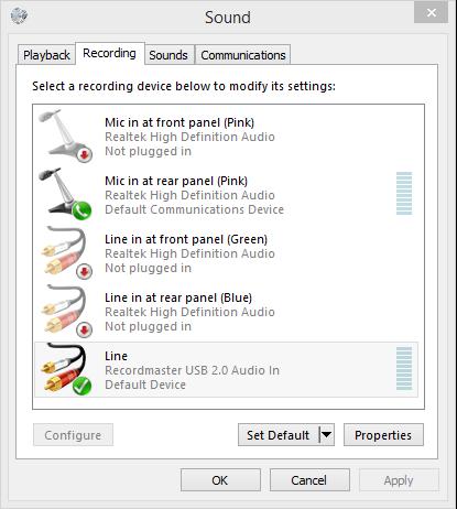 Select RecordMaster USB 2.