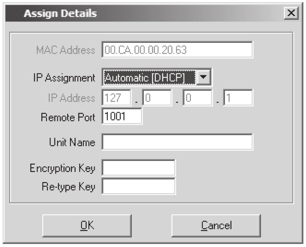 Intelli-Pass Software Manual Figure 2-2. Unit Setup screen. Double-click each unit to register it with the Intelli-Pass Management Software. Figure 2-3. Assign Details screen.