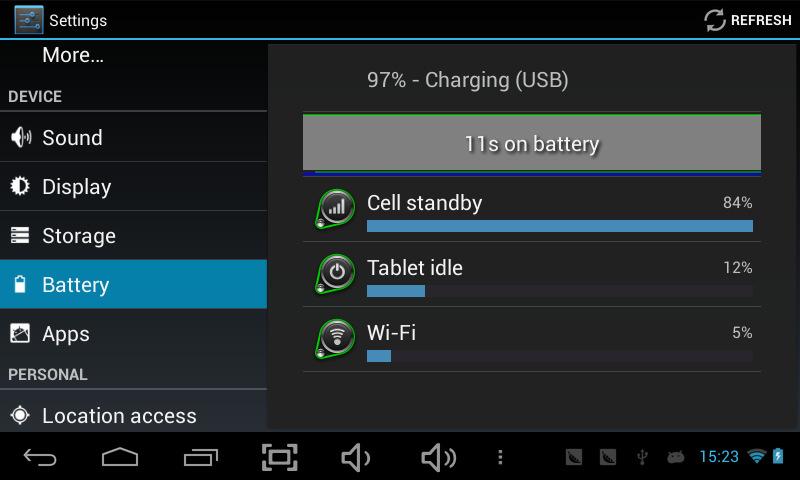 7. Battery 8. Apps Check battery usage status.