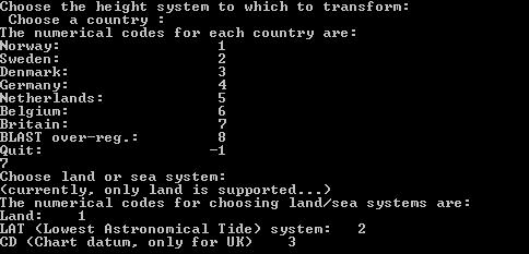 Blast transformation program Input / Output Input specify which country and system you are in #The data is as follows: #ID lat lon h