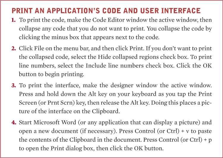 Printing Your Application Figure 1-27: How to