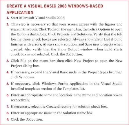 Creating a Visual Basic 2008 Windows-Based Application Figure