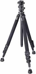 Omega Carbon - Particularly solid, stable tripod with reinforced, round - Light carbon construction with die casting details - Quick-release plate with safety latch and locking screw - Thanks to the