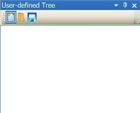 After opening a file, only the main folders are shown in the tree. Click to expand the folder and show its subfolders. Click to collapse the folder tree.
