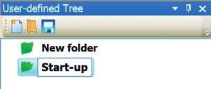 Select [Add folder]. A [New folder] is created. Name the folder. Click on this icon to confirm the added folder.