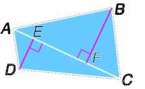 the base and the height The area of a triangle is one-half the product of the base and the height The formula for the area of a