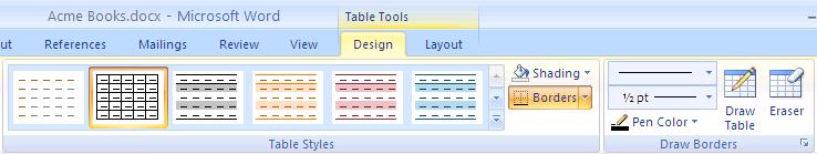 2. Select the desired number of rows and columns.