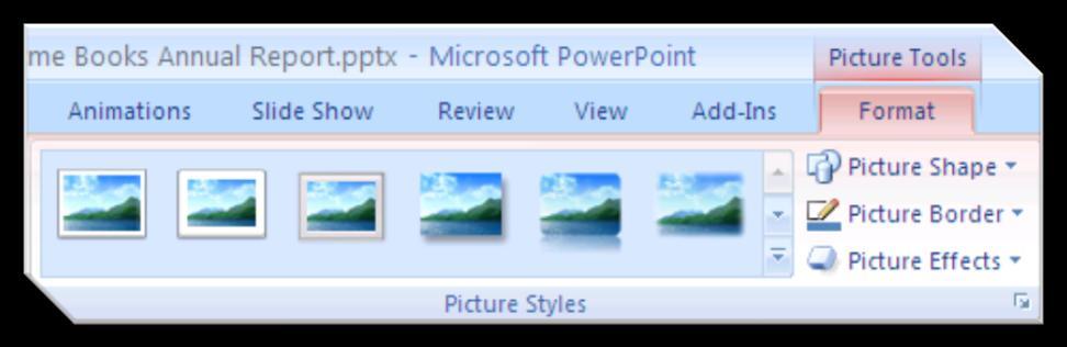 New Graphic Options The following new graphic options are available in Word, Excel, and PowerPoint.