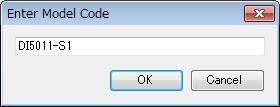 5221. Model Code Entry Dialog It provides registration function of device information from device registration window; model code direct entry.
