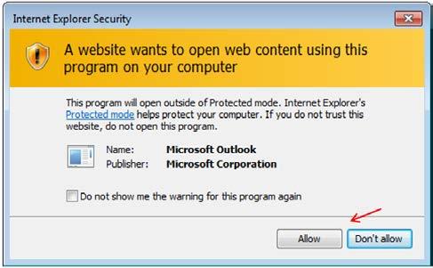 Allow to access Outlook Submit