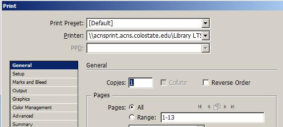 Using the Print Dialog Box From the File Menu, select Print Select the number of copies and which pages should print.