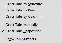 Depending on how you create the form and lay out the form fields, the tab order the order in which the cursor moves from field to field when the user presses the tab key may be correct, or it may not.