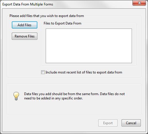 form that was placed on your desktop. 11.1 Exporting Data from Returned Forms to a Spreadsheet 1.