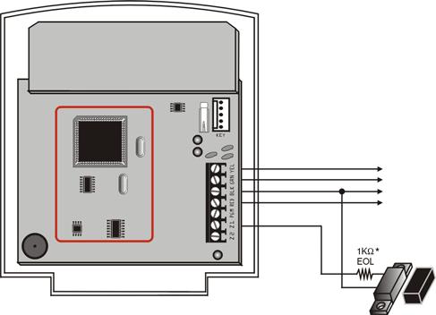 Connecting the Keypad and Keypad Zone K641R Combus The keypad s tamper switch will communicate its status to the control panel via the combus To Digiplex series control panel * The Keypad zone