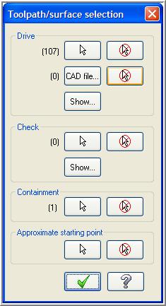 Mastercam Training Guide 9. Click on OK to exit Chaining and then confirm the number of drive surfaces as shown below: 10. Click the OK button to enter the toolpath parameters. 11.