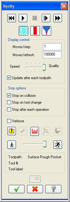 Mastercam Training Guide 10. Select the Verify selected operations button circled below: 11. Select the Turbo button.