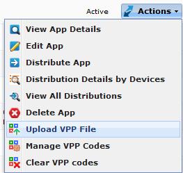 Application Management MaaS360 Workflows > Step 3 of 5: Add VPP Codes (ios Only) Applicable only to ios Allows purchase of licenses for itunes paid app in bulk Seamless install on managed devices End