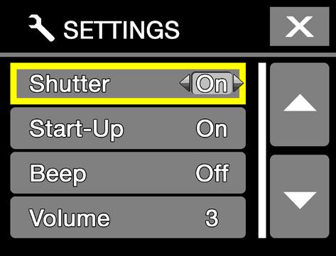 Settings Sound Indicator This option will open a sub menu. You will be able to enable or disable beeps on various functions.