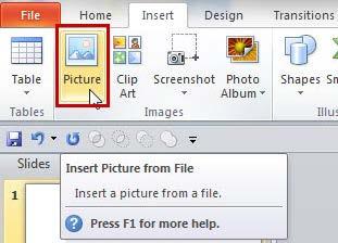 Using Insert picture tool If you want to add a picture on an existing slide that has no Content